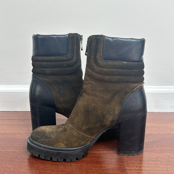 Emanuele Crasto suede zip booties | khaki - Picture 4 of 13